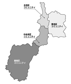 大野城市コミュニティ地区地図