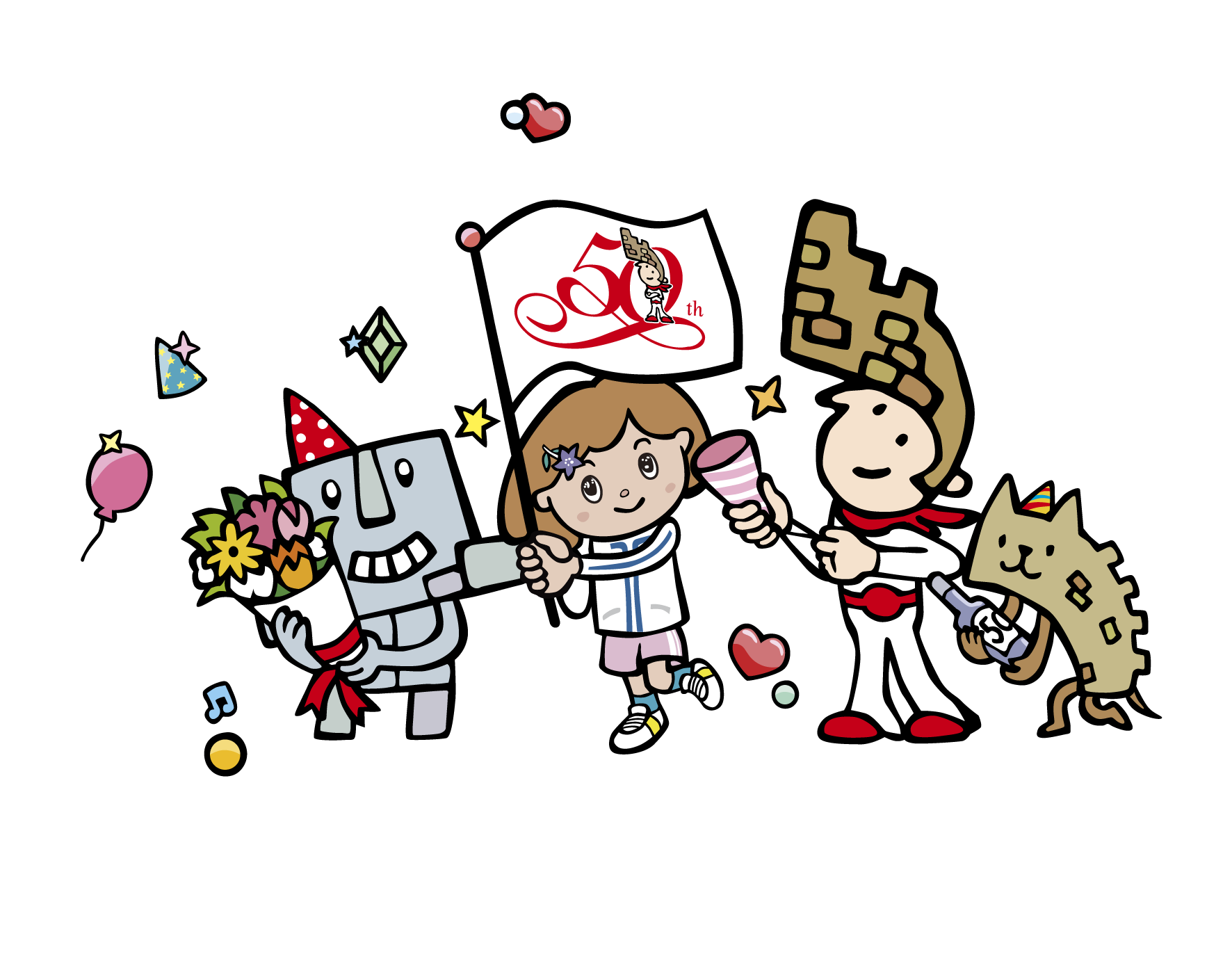 50thキャラクター全員集合