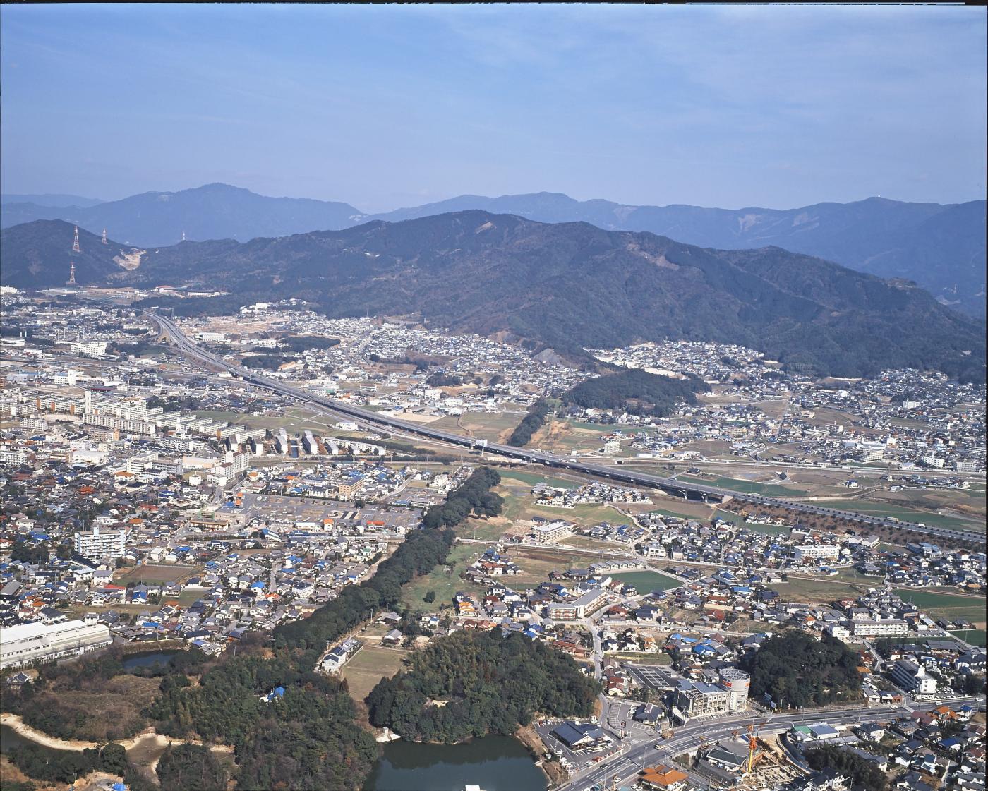 水城跡航空写真